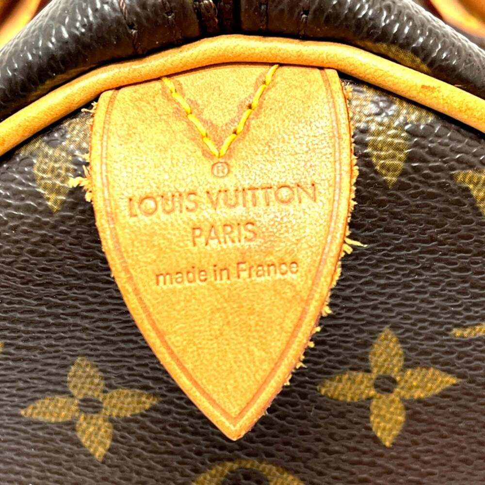 LOUIS VUITTON Authentic Brown Monogram Canvas Speedy 30 Boston Bag - Picture 5 of 16